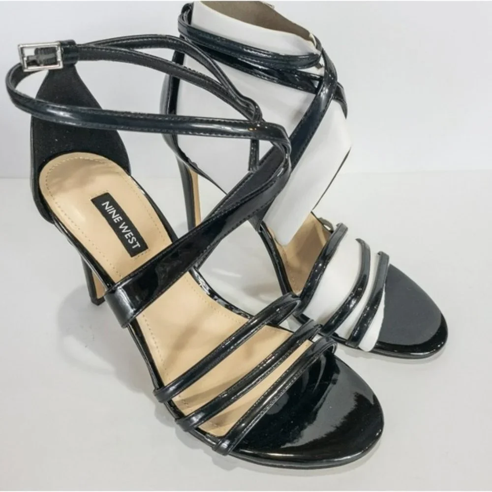 Nine West Ilov Dress Sandals Black -7 - Picture 2 of 5